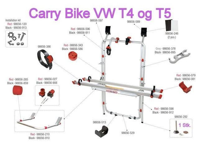 Fiamma fodsæt til Carry Bike VW T4 og T5 