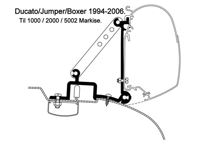 Omnistor Thule Adapter Ducato/Jumper/Boxer 1994-2006.