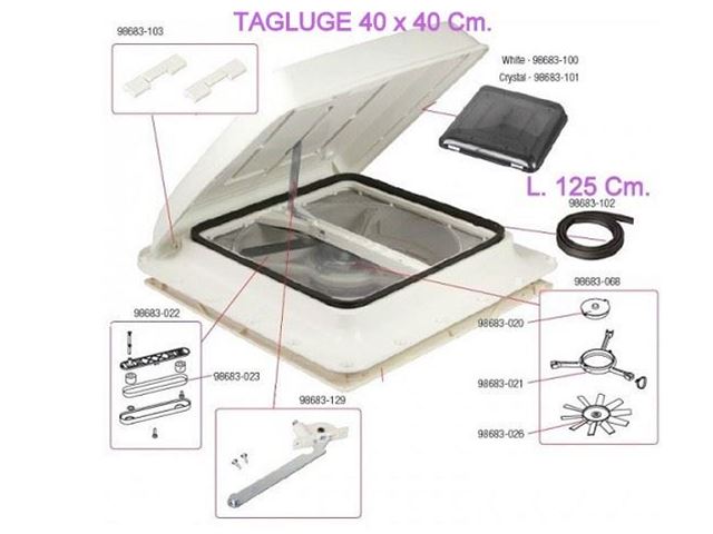 Fiamma Turbo Vent Pakning L. 125 Cm. 