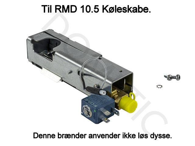 Dometic brænder med tændrør og relæ.