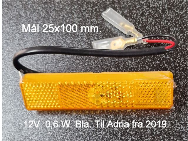 Sidemarkeringslygte Jokon LED. Mål 25x100 mm.