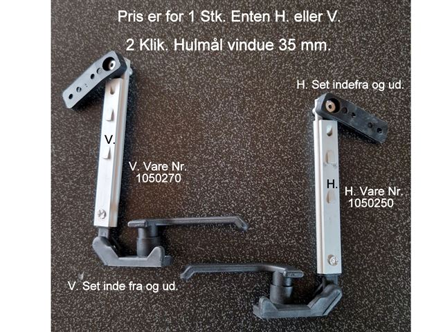 Vindues udskyder Adria 120 mm. V. 2 Klik. 