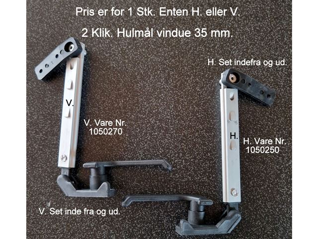 Vindues udskyder Adria 120 mm. H. 2 Klik. 