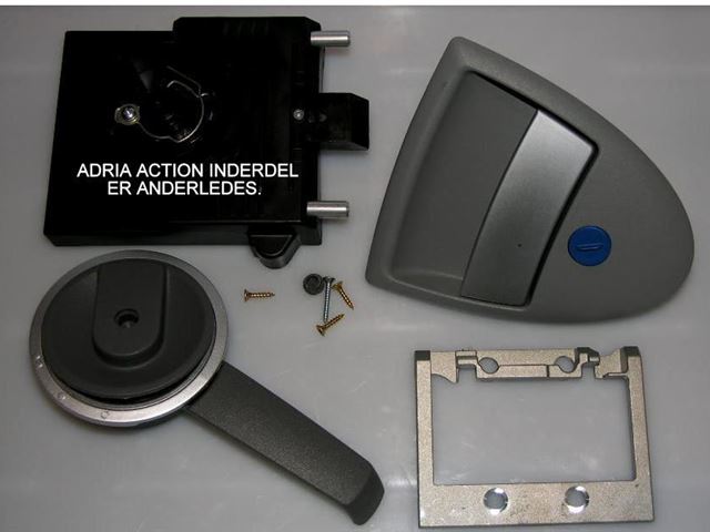 Dørlås ADRIA Action Højre komplet u/Cylinder. 