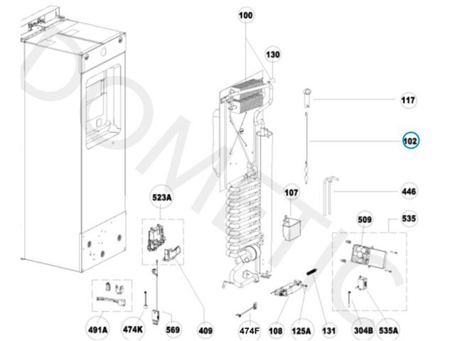 Dometic skorstens spindel. 
