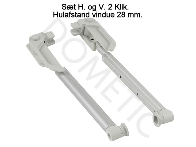 Vindues udskyder sæt 2 Stk. H. og V. 2 Klik.