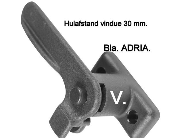 Vindues vrider Adria V. Og midt. Hulafstand vindue 30 mm. 