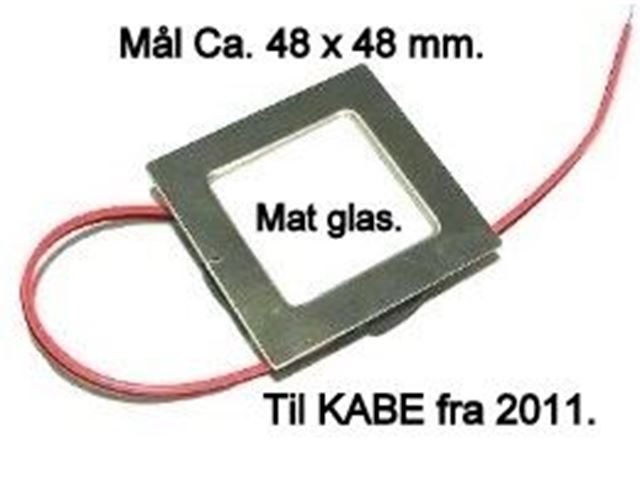 Spot 12 V. Led. Krom med mat glas til KABE 48x48 mm.