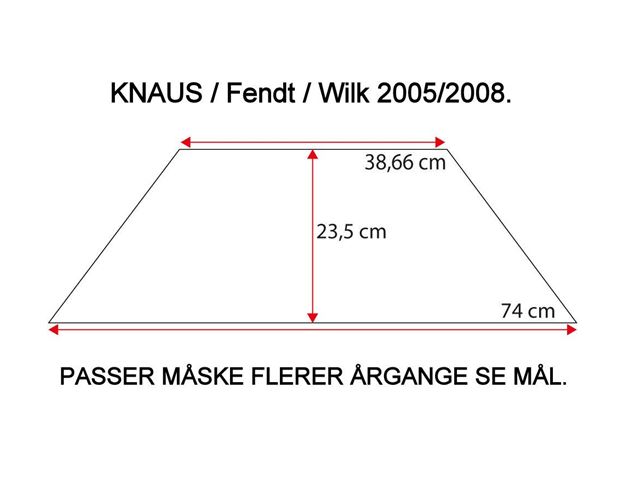 Hjulafdækning Enk. KNAUS / Fendt / Wilk 2005/2008.