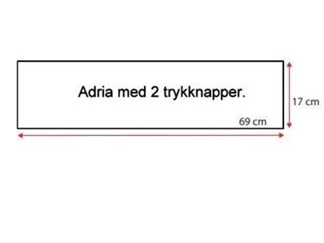 Hjulafdækning Enk. Adria med 2 trykknapper.