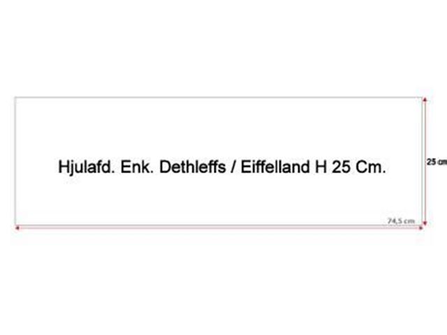 Hjulafdækning Enk. Dethleffs – Eifelland H. 25 cm