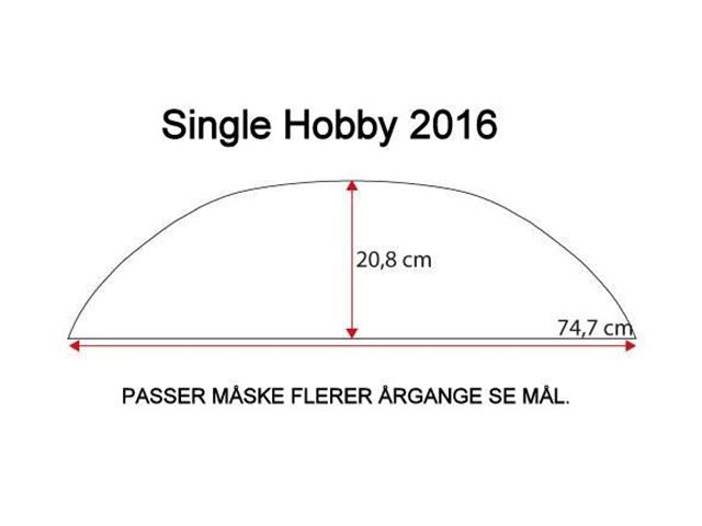 Hjulafdækning Enk. HOBBY 2016 H. 20,8 Cm. 