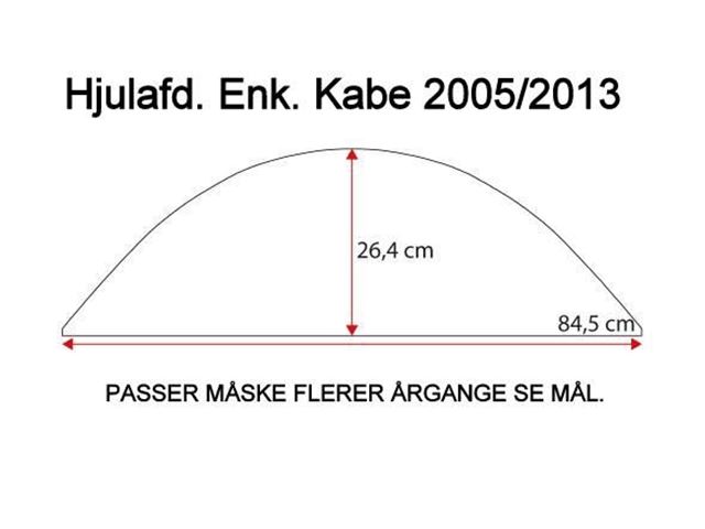 Hjulafdækning Enk. KABE 2005 / 2013. 