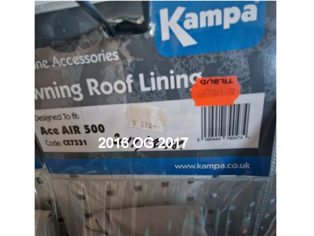 Kampa Termoloft Ace Air 500 År. 2016 / 2017. 