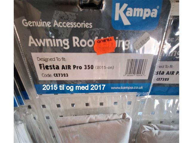 Kampa Termoloft Fiesta Air Pro 350 År. 2015 / 2017.