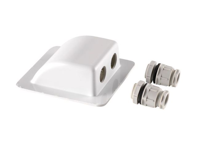 Kabelgennemføring 2 kabel. SOLARA ABS-plast UV. Stabil.