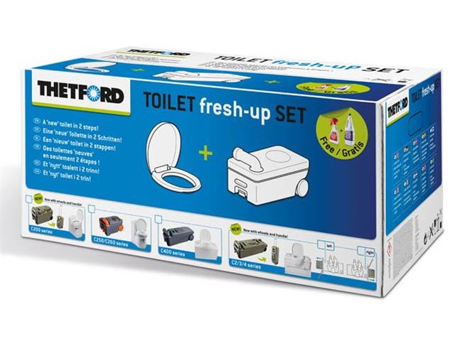 THETFORD Toiletkit til C400. Lang tank med grøn låg H./V.