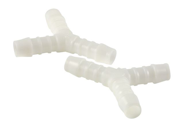 Samleled 10 mm. "Y" Til 10 mm. Vandslange 2 stk.