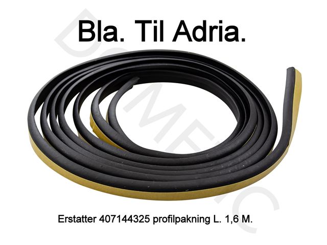 Profilpakning til kogebord og vask. L. 3 m. 