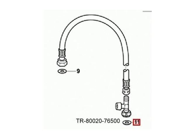 Gasslange paknings ring til Duo og Mono Control. 