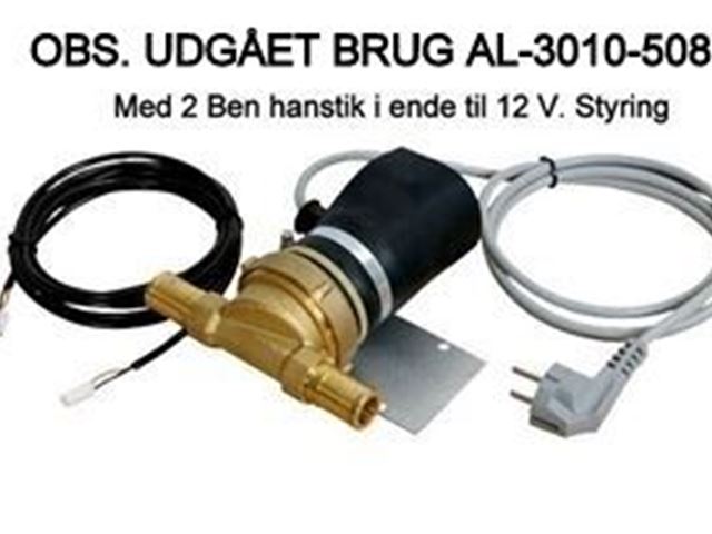 Alde pumpe 230 V. Med messing hus og 12 V. styring. UDGÅET