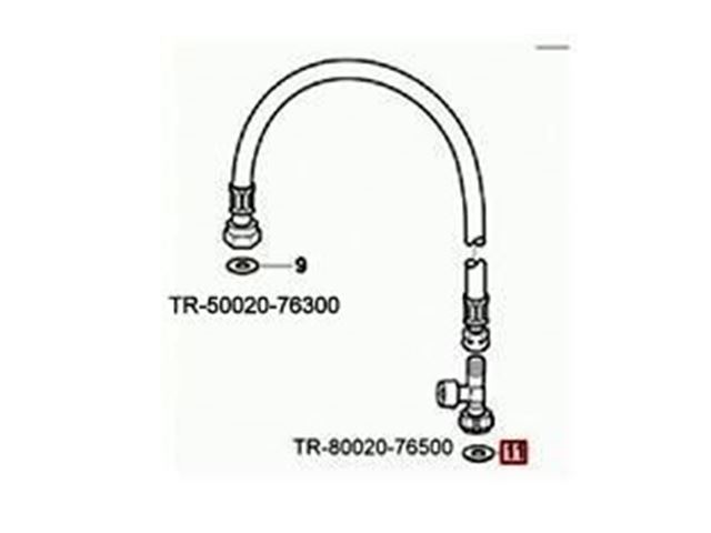 Gasslange paknings ring til Duo og Mono Control. 