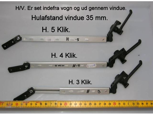 Vindues udskyder Adria 140 mm. H. 3 Klik.