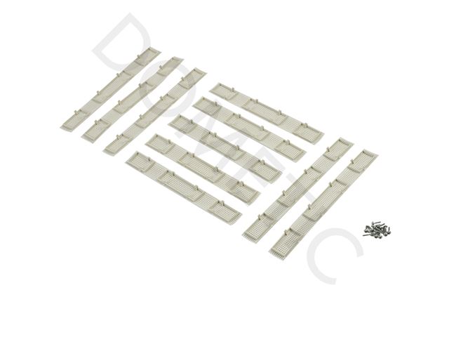 Heki 2 Luftgittersæt cremehvid ral 9001. 10 stk. 