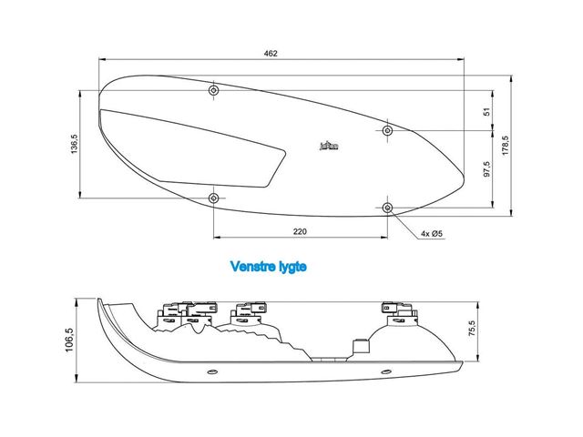 Baglygte Jokon H. Til Knaus/LMC/Caravelair. 