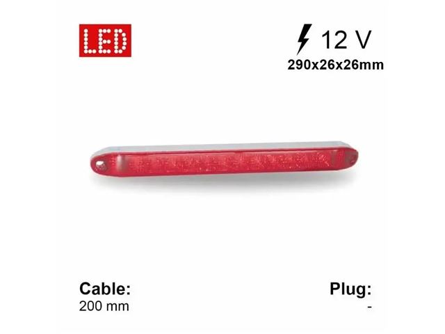 Stoplygte Jokon LED. Mål 26 x 290 mm. Bla. Til Adria