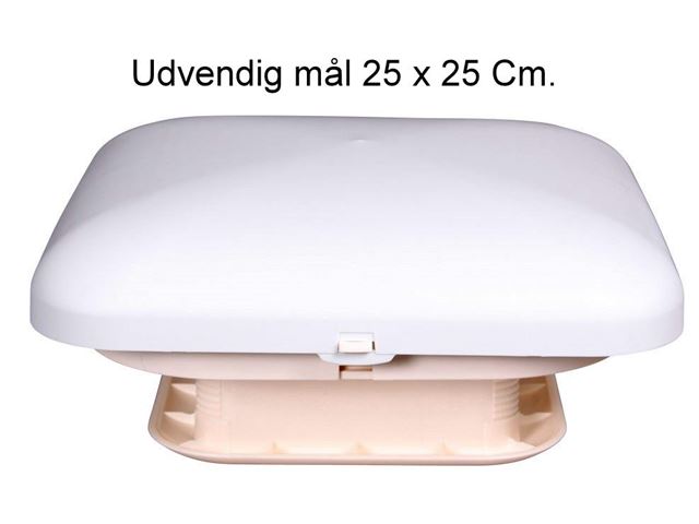 Tagventil Hul mål 140 x 140 mm. Hvid. 