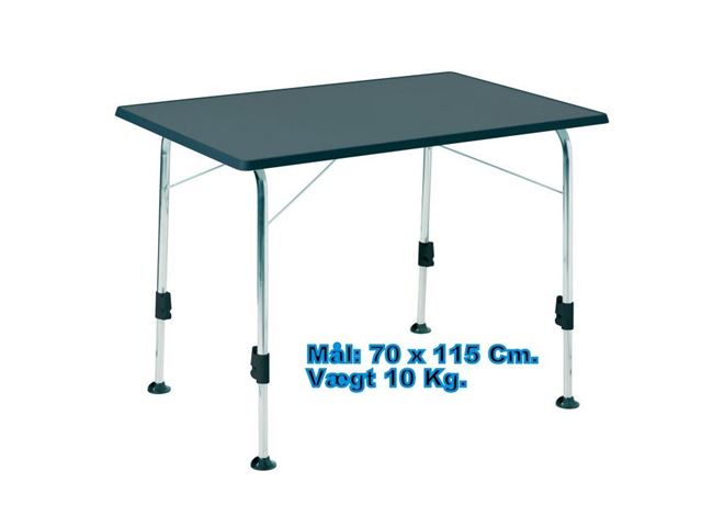 Campingbord 70 x 115 Cm. Dukdalf. Vægt 10 Kg. UDSOLGT