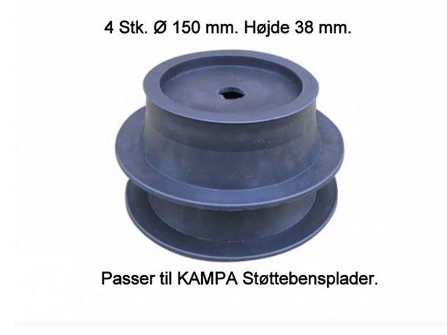 Støttebensplader KAMPA med metalsplit 4 stk. 