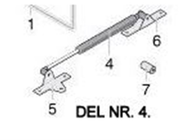 Gasdæmper til LMC 2002/2009. Gaskasse klap 120 N.