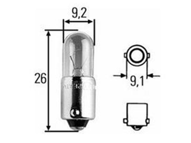 Sidemarkeringslygte Hella hvid/rød. Mål 42x92 mm. 