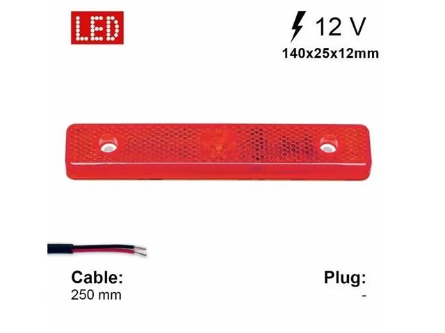 Bag markeringslygte Jokon LED. Mål 25x140 mm.