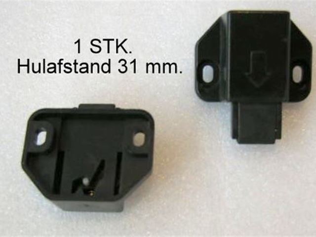 Snaplås magnetisk sort 31x41x16 mm. 1 Stk.  