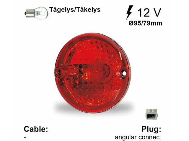 Tåge baglygte Jokon Ø 95 mm. Til Cabby og Dethleffs. 