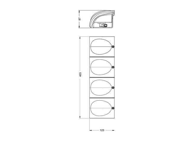 Blinklygte Jokon H. & V. Mål 100x123 mm. 