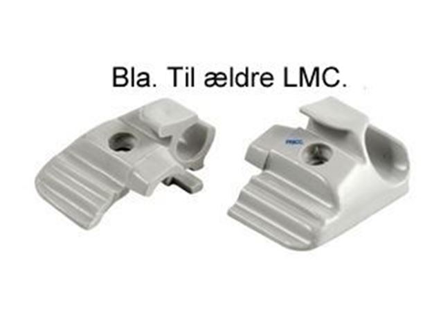 Ende stykker PVC. Sæt H+V. lysegrå mål. Ca. 32x16 mm. 