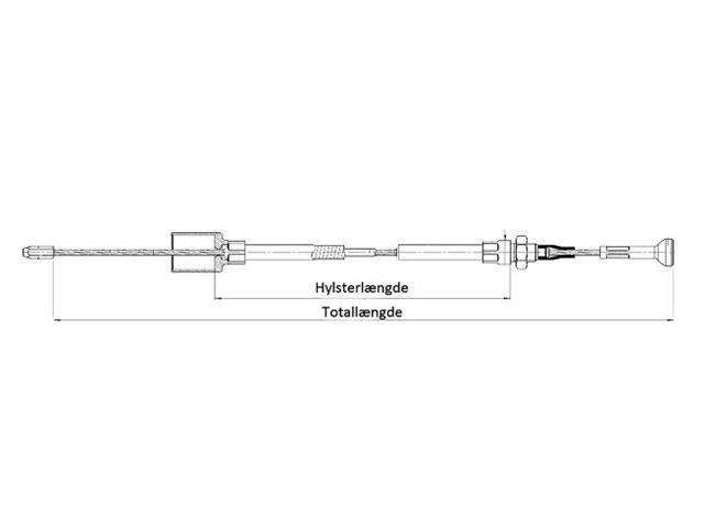 AL-KO Bremsekabel Euro Aksel  770/966 mm.