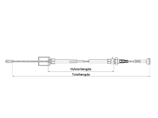 AL-KO Bremsekabel Euro Aksel 1320/1516 mm. 