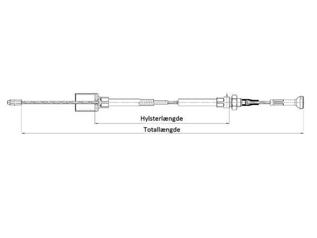 Bremsekabel Knott   830/1040 mm. (Hylster/Kabel) 