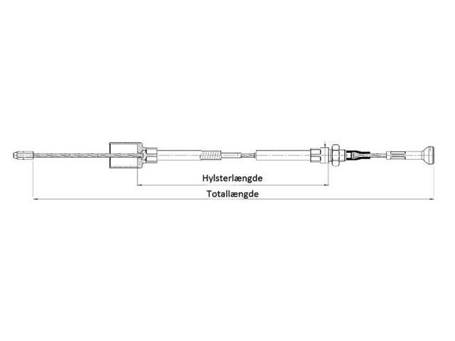 Bremsekabel Knott   930/1140 mm.(Hylster/Kabel) 