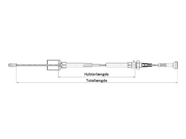 Bremsekabel Knott 1430/1640 mm. (Hylster/Kabel) 