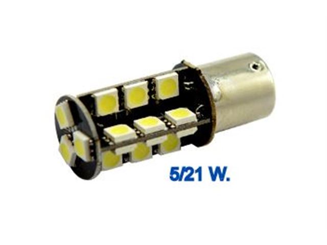 LED Pære 12 V. 0,2/2,1 W. BAY15D. Sokkel. 1 Stk. 