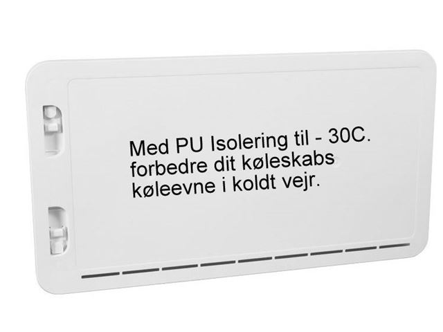 Vinterafdækning  279x518 mm. Med PU Isolering til - 30C.