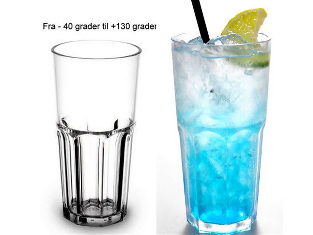 Glas 20 CL. Retro Polycarbonat Drinks glas fra RB. 1 Stk.