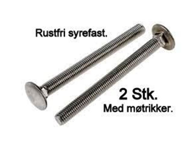 Bræddebolt Ø 6 mm. L. 90 mm. 2 Stk. 