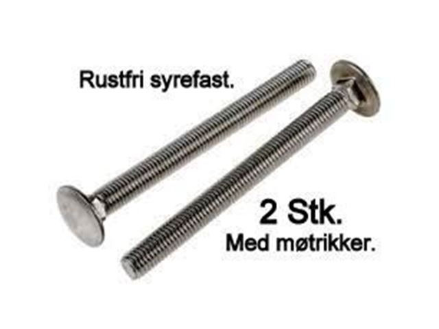 Bræddebolt Ø 6 mm. L. 65 mm. 2 Stk.